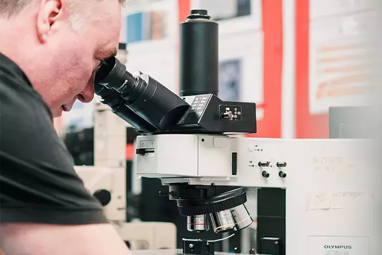 Person Seeing in MicroScope